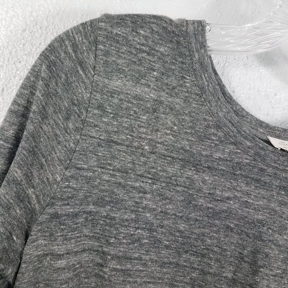 Ultra Flirt Women's Gray Twist Front Wrap Shirt Top Blouse - Picture 3 of 13